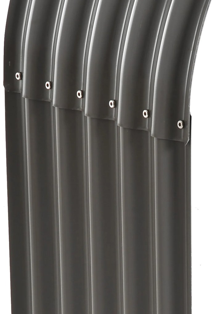 Outsunny Suport de lemne de foc, rezistent la intemperii, din oțel, 212 cm x 46 cm x 112 cm, Gri | Aosom Romania