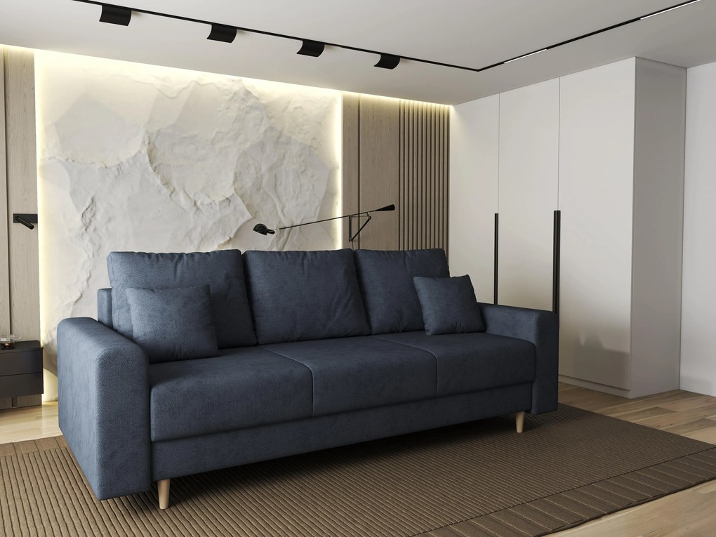 Canapea extensibilă dumonde cu ladă de depozitare si sezut confortabil din spuma high-density, Kronos Enjoy Antracit 210x100 cm