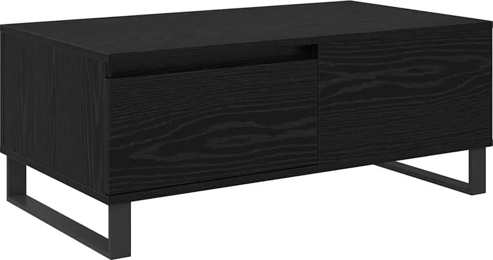 vidaXL Masă de cafea Stejar Negru 90 x 50 x 36,5 cm Lemn compozit