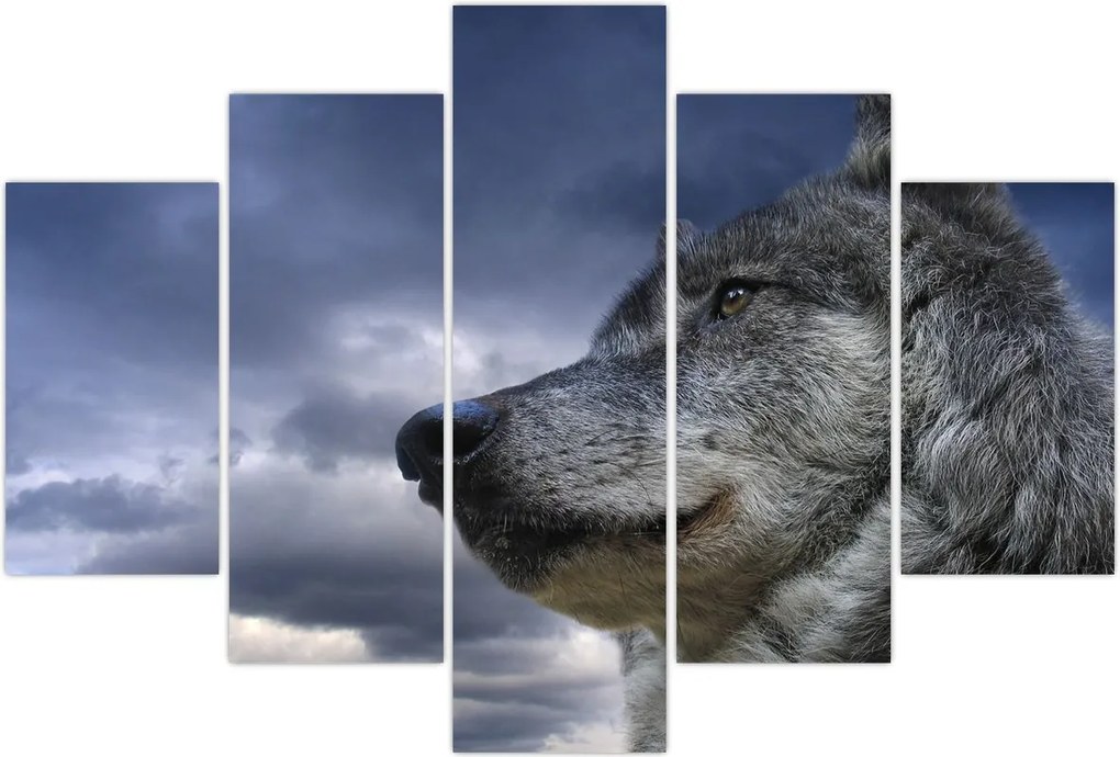 Tablou - Cap de lup (150x105 cm)