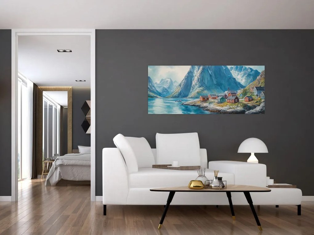 Tablou - Sat norvegian (120x50 cm)