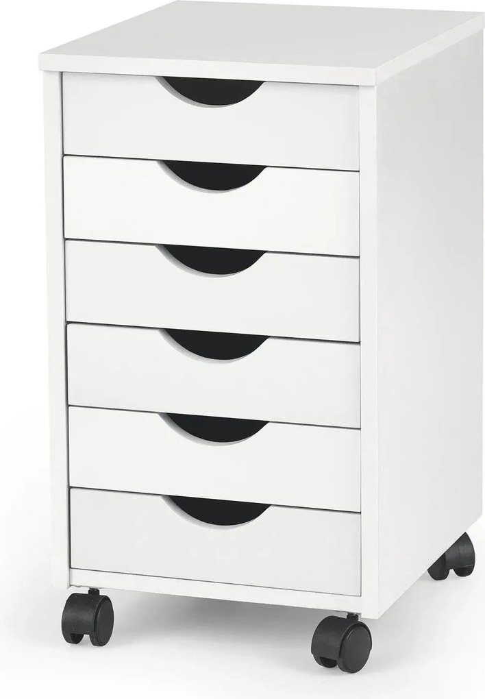 Comoda SIMON 2, alb, PAL/plastic, 37x41x63 cm