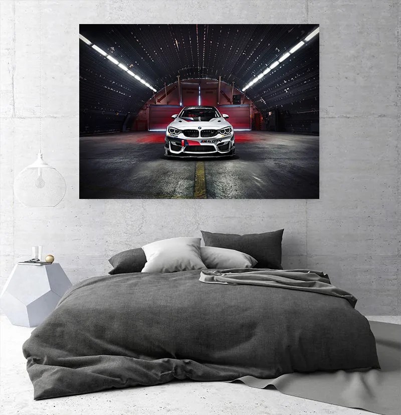 Tablou canvas White BMW 120x80 cm