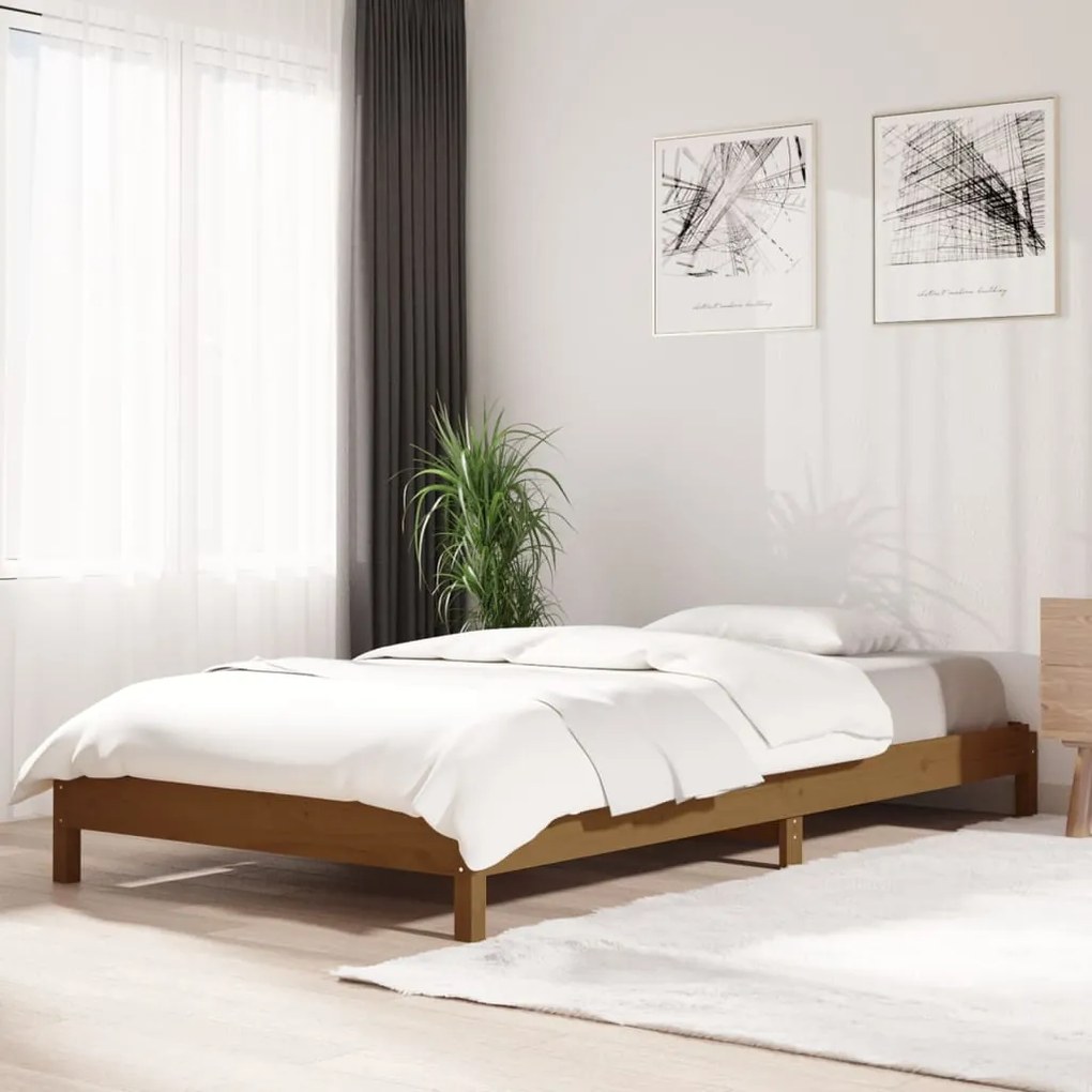 820400 vidaXL Pat stivuibil, maro miere, 80x200 cm, lemn masiv de pin