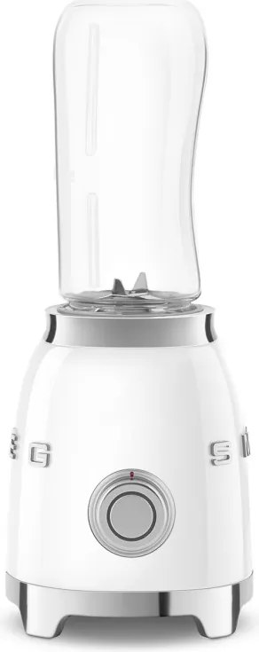 Blender Smeg PBF01WHEU, 300 W, 2 x 600 ml, 20 000–24 000 rpm, Baza antiderapanta, Fara BPA, Otel inoxidabil, Alb