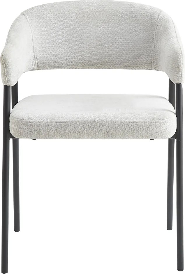 Fotoliu de sufragerie design, gri deschis/negru, NIZAR TYP 2