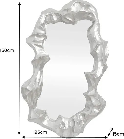Oglinda decorativa VENETIA 150cm argintiu