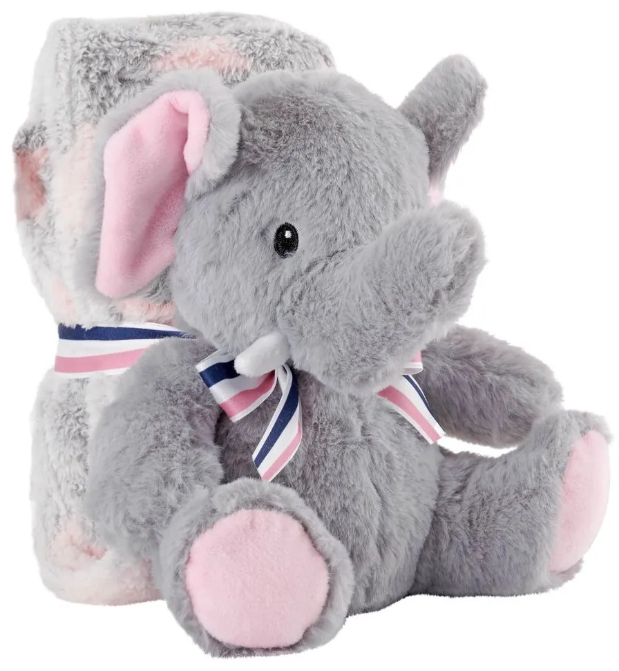 Set păturică și elefant pluș 22cm