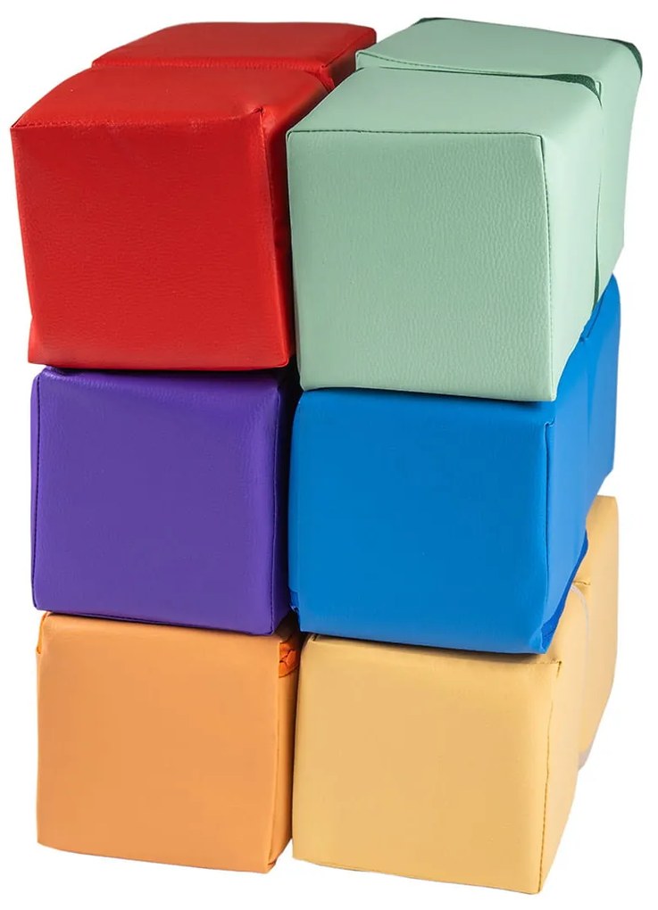 Cuburi de jucarie XL din spuma moale pentru constructii, 15x15cm cuburi certificate, Color