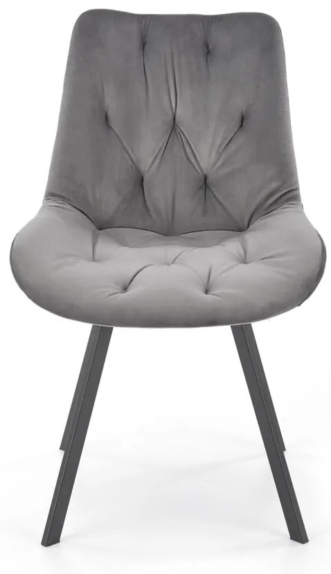 Scaun catifea K519 velvet gri