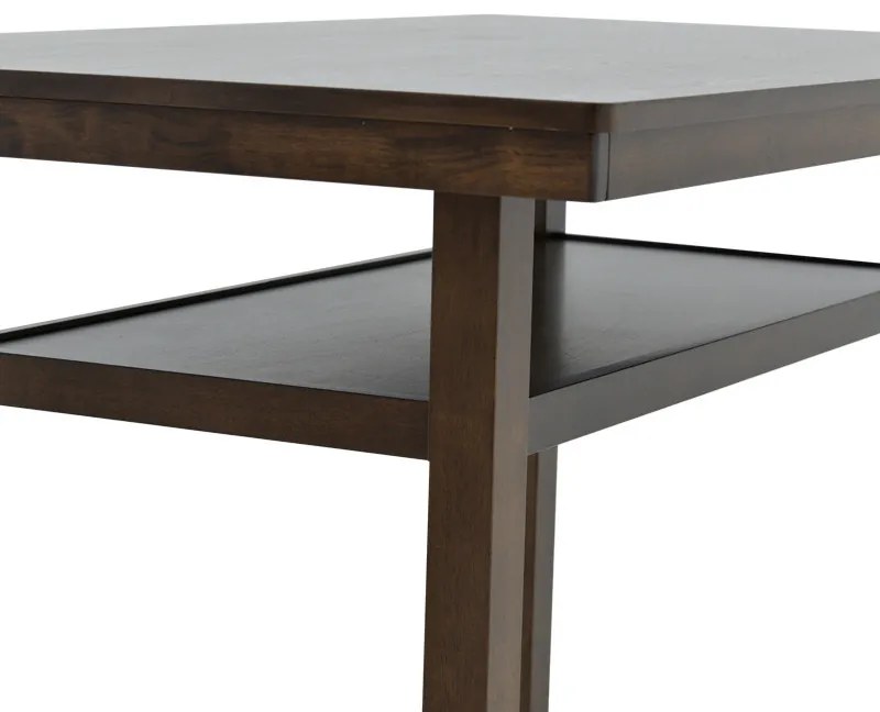 Masa de bar Tenor lemn natural cauciuc - MDF, culoarea nuc 150x90x91.5cm