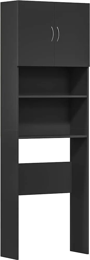 vidaXL Dulap pentru mașină de spălat negru 64x24x190 cm lemn prelucrat