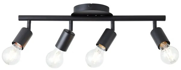 Brilliant - Lampă spot TIFFANY 4xE27/28W/230V neagră
