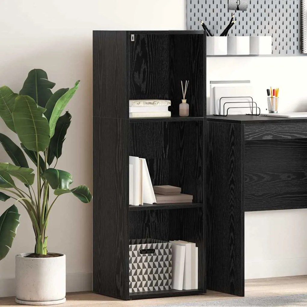 vidaXL Bibliotecă Stejar negru 40 x 30 x 114 cm Lemn compozit