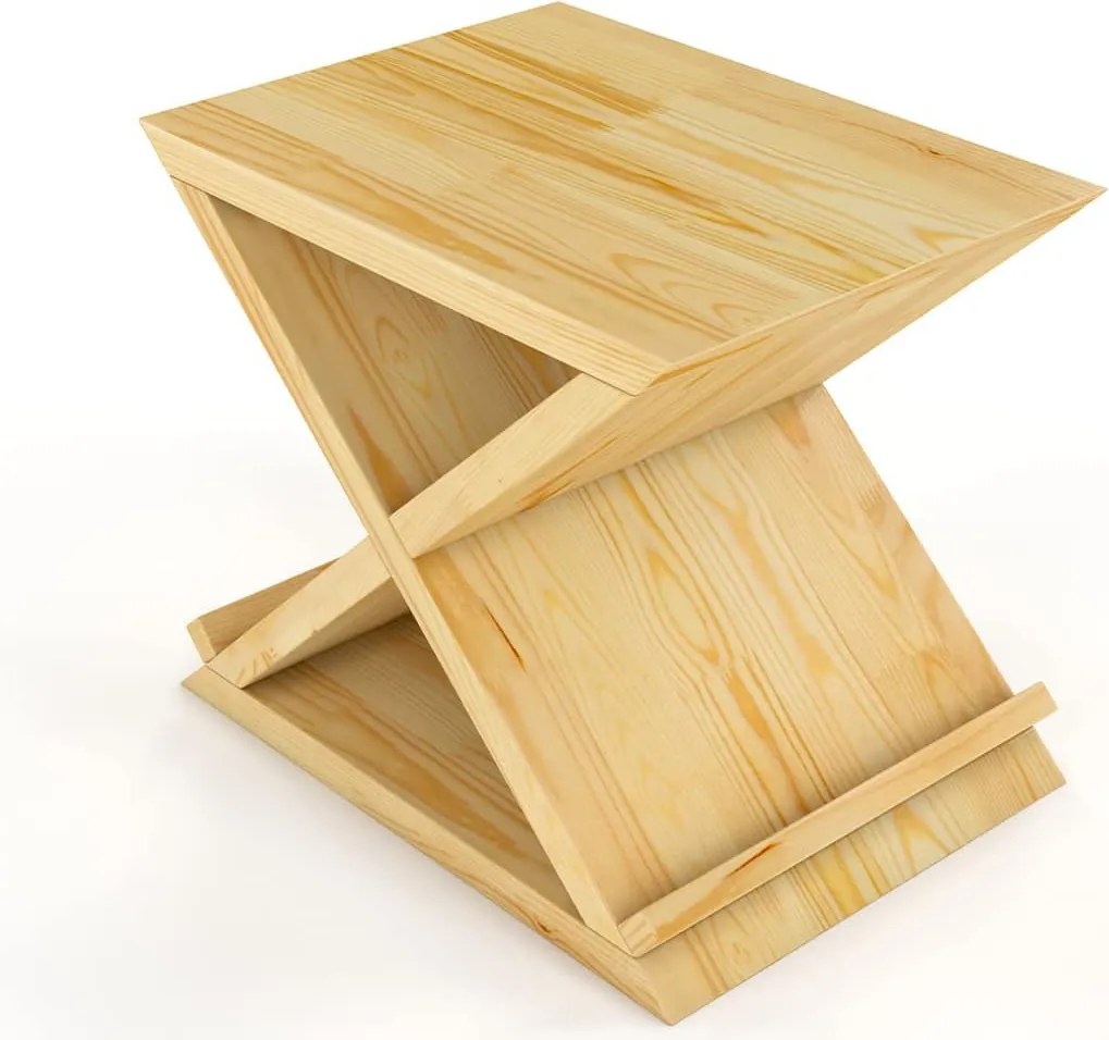 Noptieră lemn masiv TerraCraft 1 Sertar Pin, 42 × 35 × 40 cm - Wenge