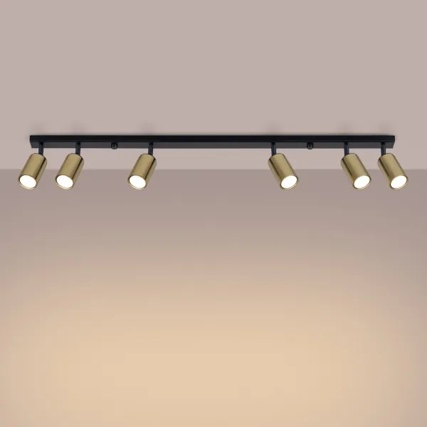 Spot Sollux SL.1388 WINX 6xGU10/10W/230V negru/auriu