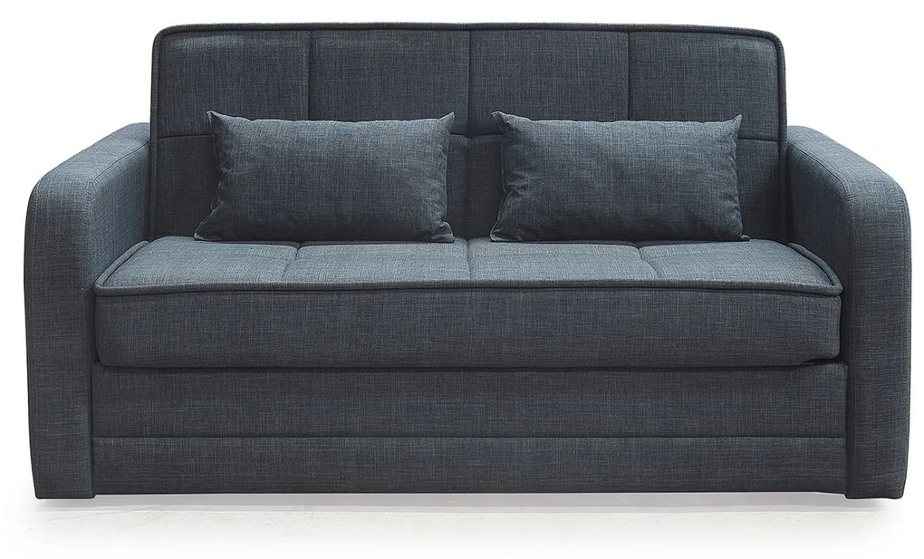 Canapea ATENA extensibila, 3 locuri, cu arcuri si lada depozitare, antracit, 169x113x90 cm