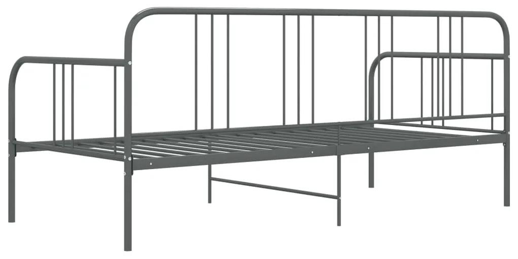 Cadru pat canapea, gri, 90 x 200 cm, metal Gri