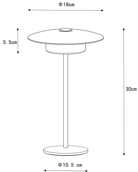 Globo 21024G-LED Lampă de birou tactilă KYLER LED 3W 1800-3000K gri