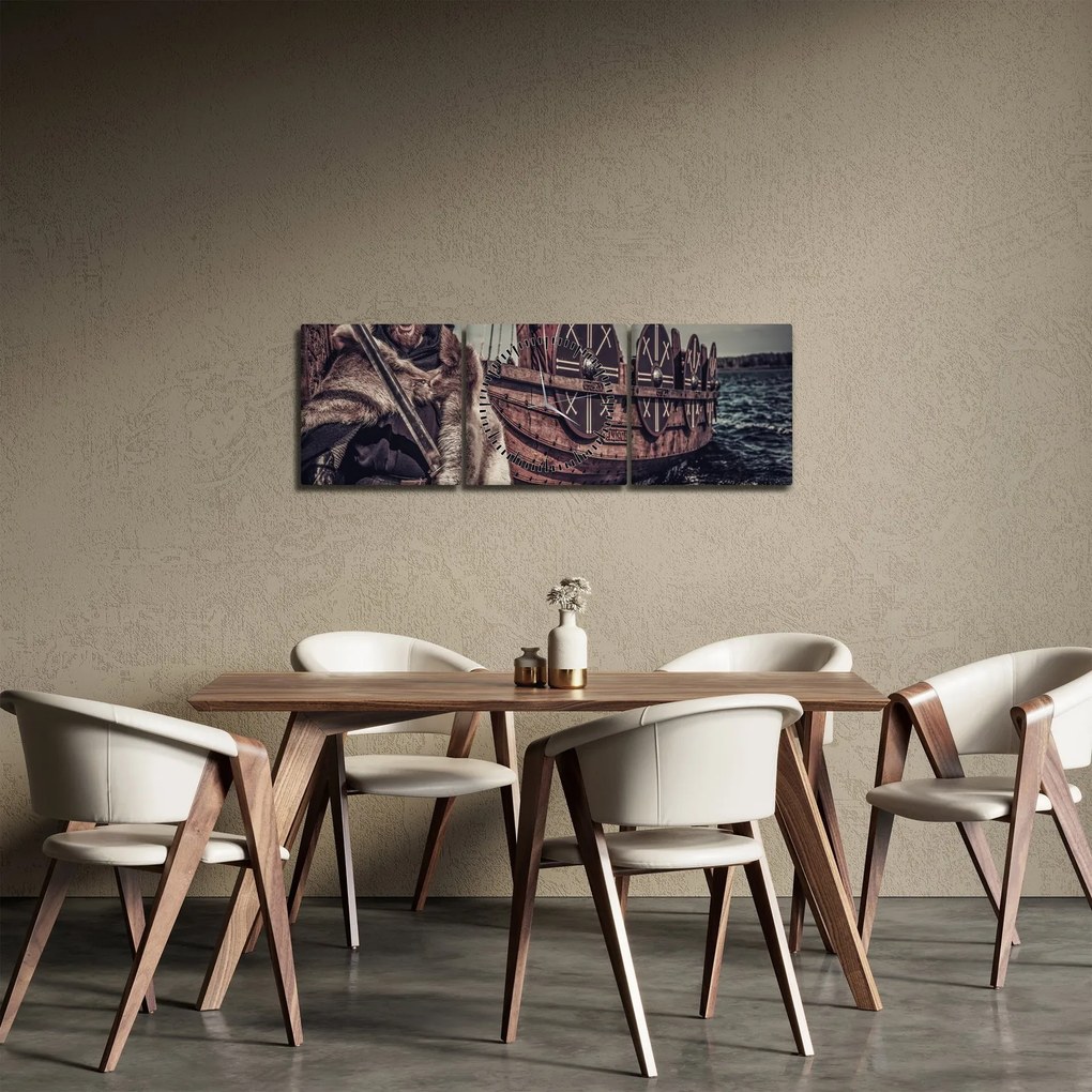 Tablou - Viking (cu ceas) (90x30 cm)