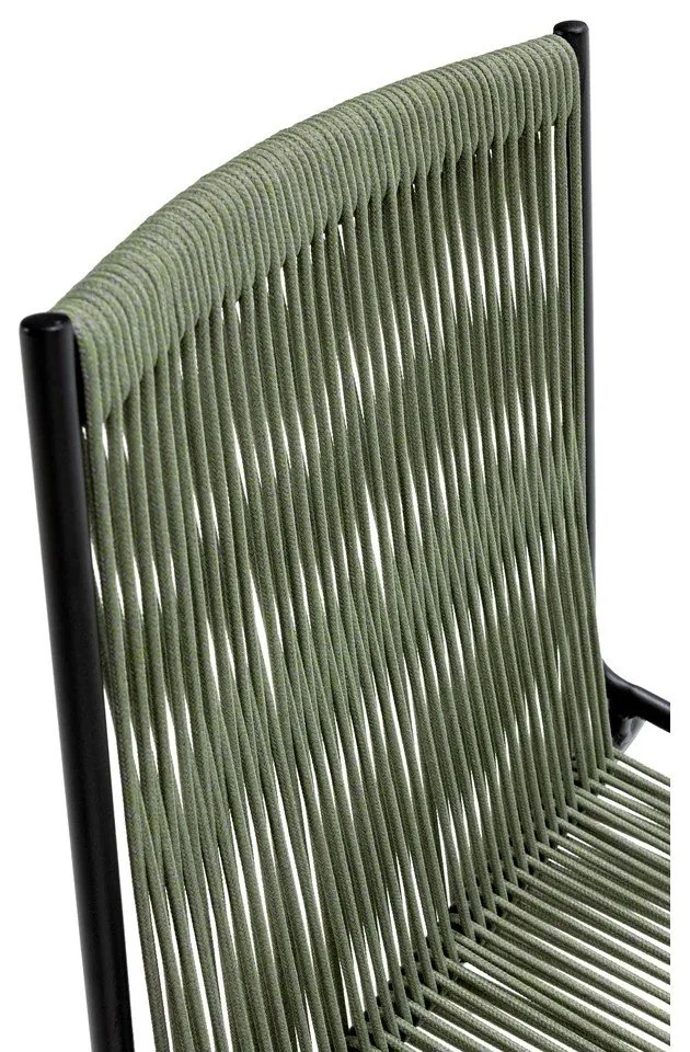 Scaune de dining verzi stivuibile 2 buc. din metal Emily – Marckeric