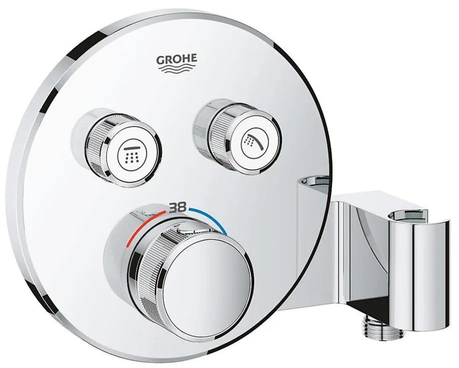 GROHE 29120000 - Baterie termostatică pentru duș încastrată GROHTHERM SMARTCONTROL + suport cromat