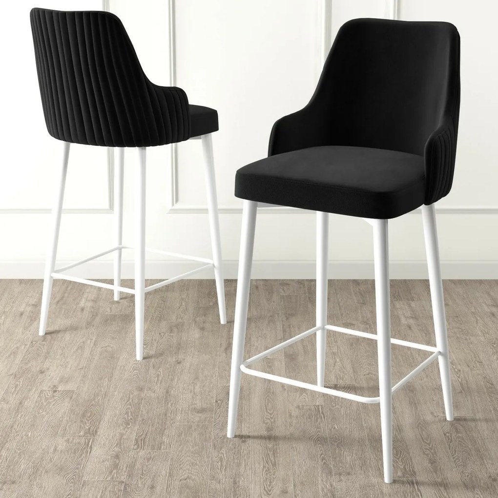 Set de scaune de bar Enox Black and White, 2 buc.