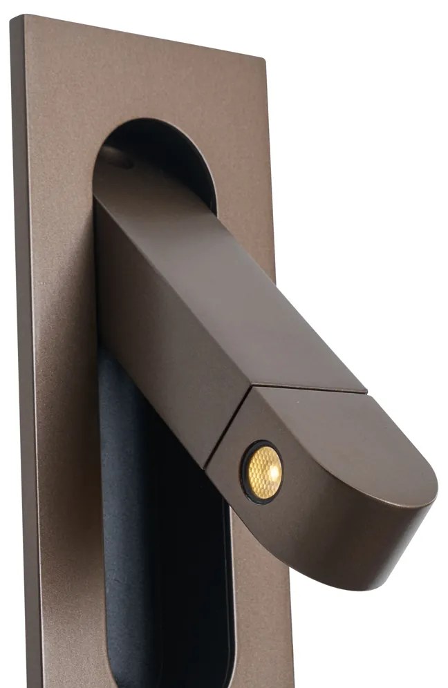 Lampă de perete modernă bronz închis, incl. LED și port USB-C - Hilton