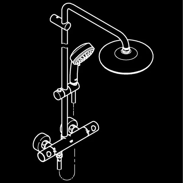 GROHE 27922001 - Sistem de duș TEMPESTA COSMOPOLITAN 210, crom lucios