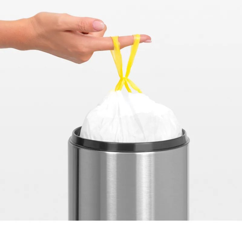 Cos de gunoi Brabantia Touch Bin 647217, 3 L, Deschidere lina si silentioasa, Montare pe perete, Rezistent la amprente, Inox