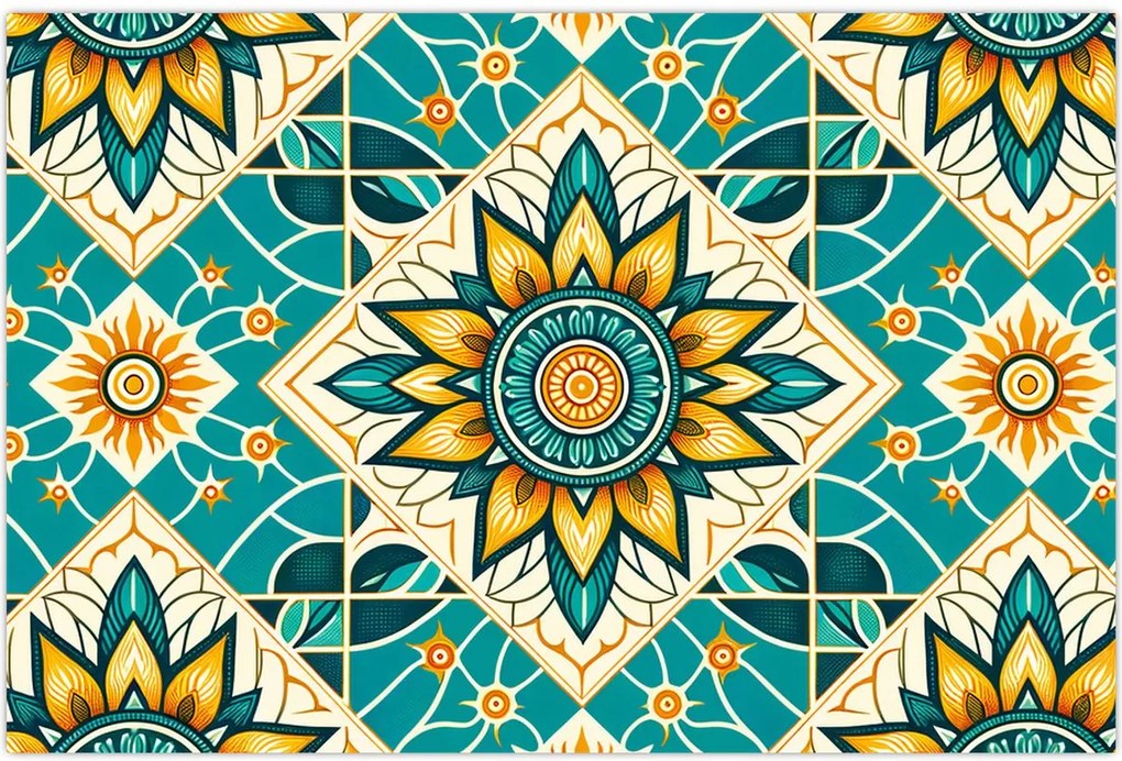 Tablou - Model turcoaz (90x60 cm)