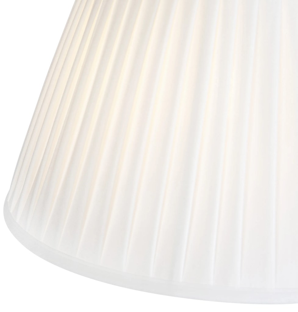 Lampă suspendată din oțel cu abajururi plisate crem 35 cm 2 lumini - Blitz
