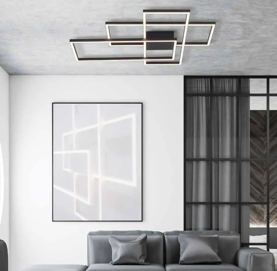 Lustra LED design modern geometric Erick negru