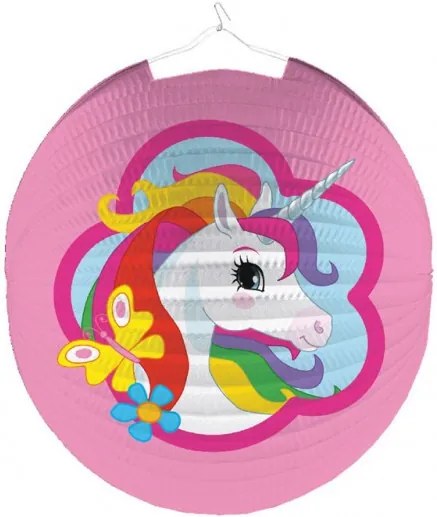 Unicorn Pink Lampion 25 cm