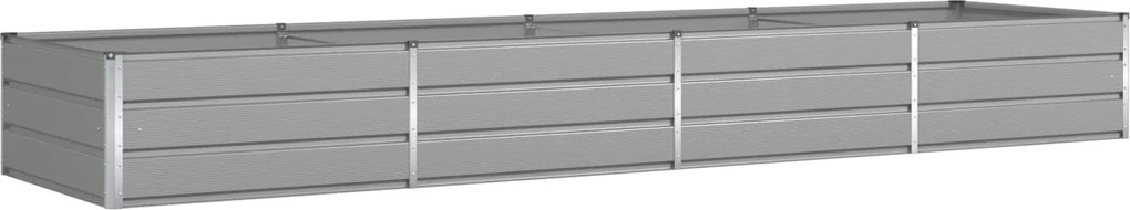 vidaXL Jardinieră Gri deschis 385 x 100 x 45 cm Oțel Galvanizat