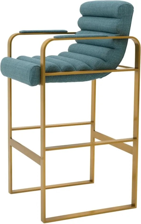 Scaun de bar elegant design LUX Olsen, scalea blue