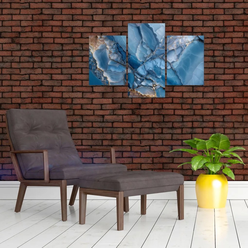 Tablou - Marmură albastră fragmentată (90x60 cm)