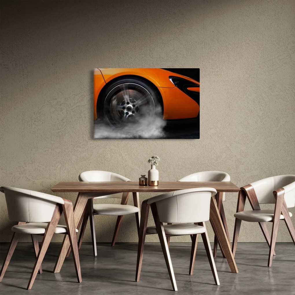 Tablou - Mașină sport portocalie (90x60 cm)