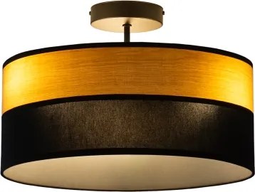 Plafonieră ALBA, 3x E27/15W/230V, Ø 40 cm, negru/maro