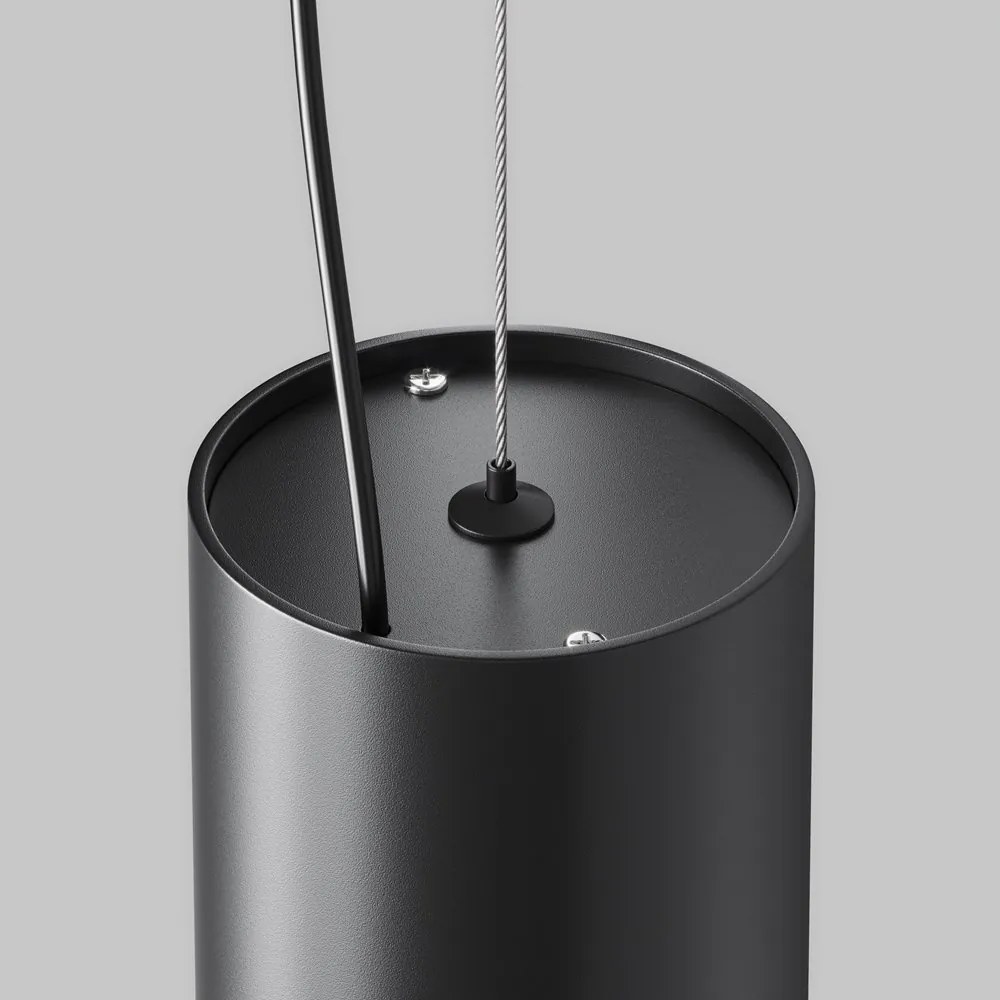 Pendul LED iluminat design tehnic Efir D-10,5cm 33W negru