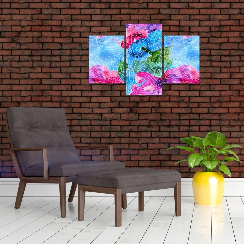 Tablou - Valuri colorate (90x60 cm)