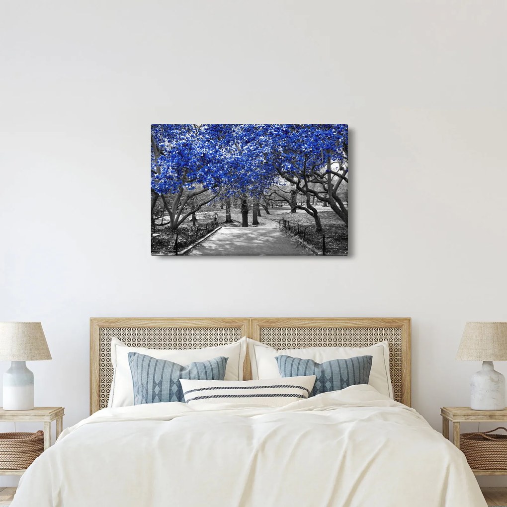 Tablou - Copaci albaștri Central Park, New York (90x60 cm)
