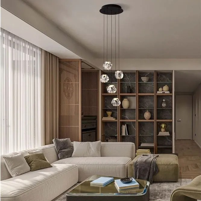 Lustra cu 5 pendule LED design modern IFOS