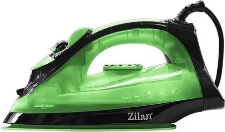 Fier de calcat talpa ceramica ZILAN ZLN2189, Verde, Putere 2200W, calcare cu aburi si uscata, functie autocuratare