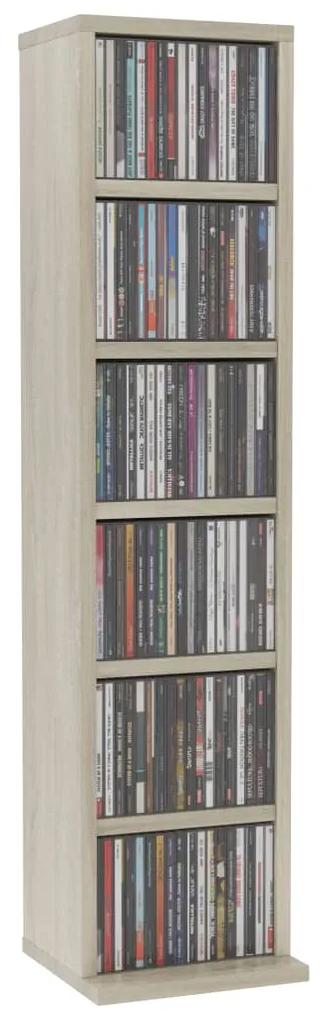 Dulap CD-uri, stejar sonoma, 21x20x88 cm, lemn compozit 1, Stejar sonoma