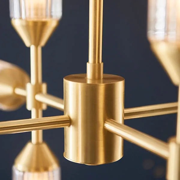 Endon 92214 - Candelabru pe tijă TOUR 12xG9/3W/230V, alamă