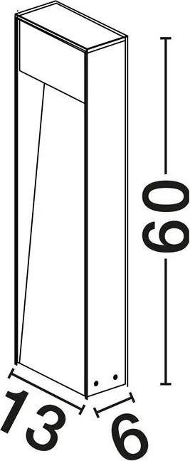 Stalp LED iluminat exterior IP65 MOLAT H-60cm