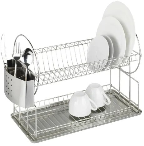 WENKO 2329100 - Scurgător de vase DUO, 21 x 33 cm, inox/argintiu