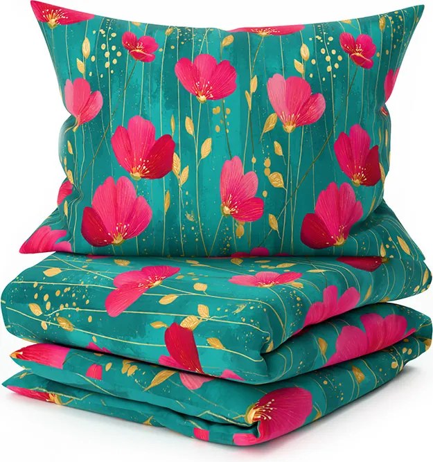Lenjerie de pat policoton VIVIDELLE POLY verde Dimensiune lenjerie de pat: 70 x 90 cm | 140 x 220 cm