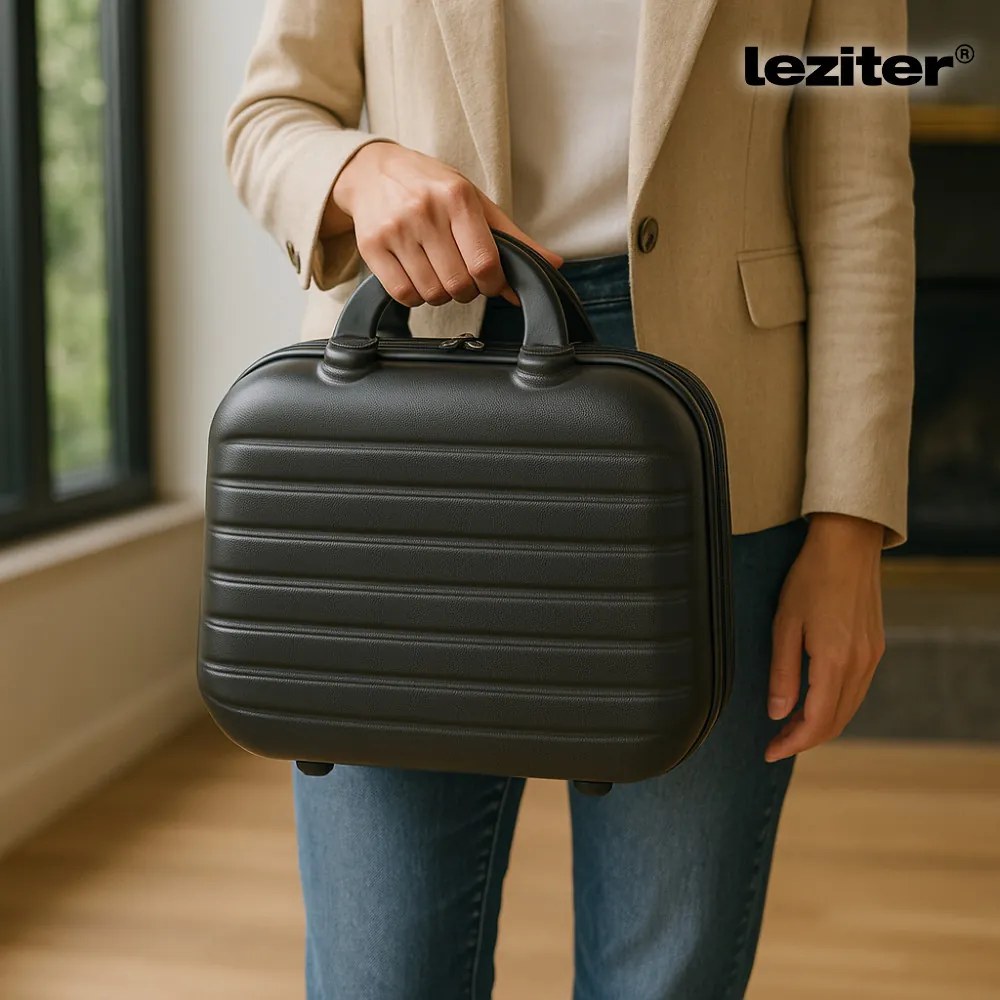 TraveLux Max X gurulós bőrönd szett fekete